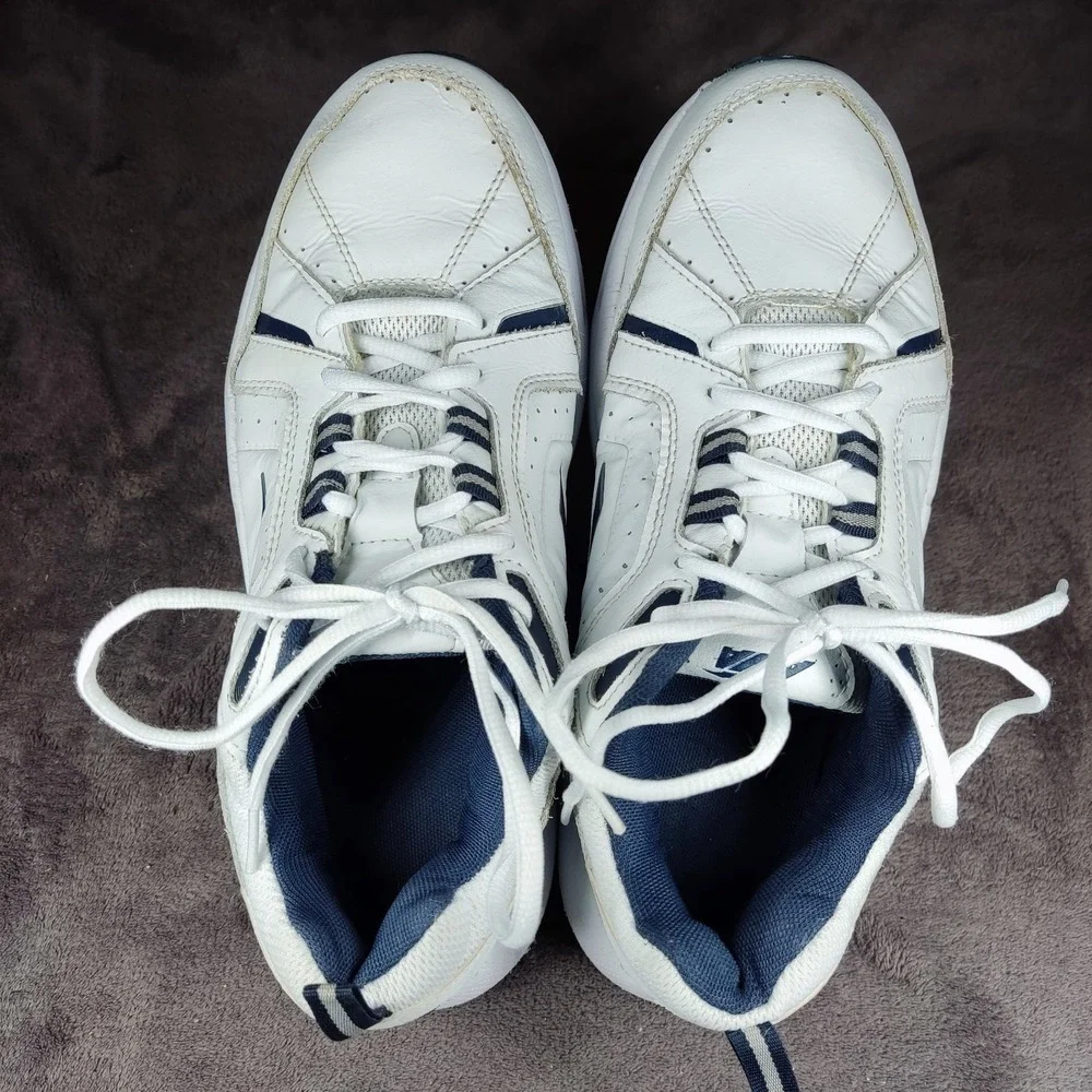Avia Walking Shoes Mens Size 10 Wide White/Navy Memory Foam Low‎ MNAV41ES215